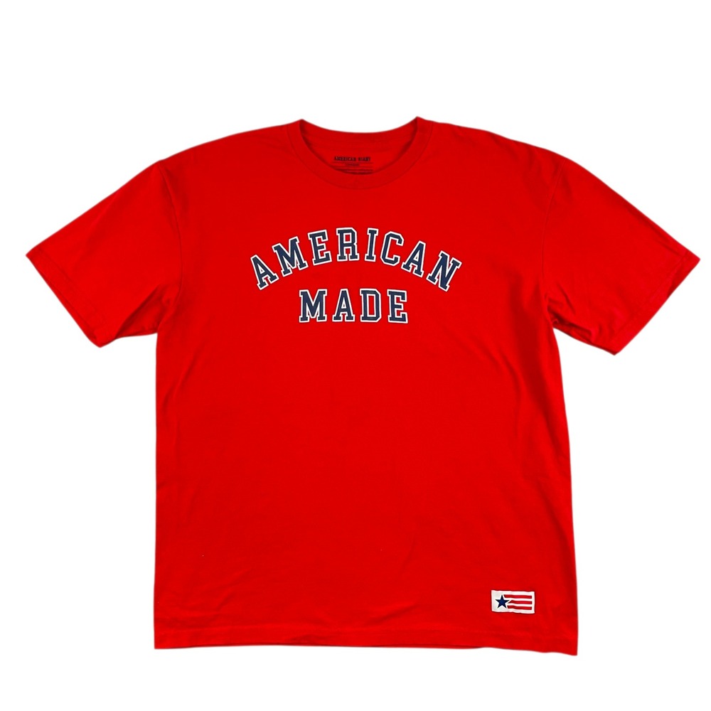 American Giant T-Shirt Mens XXL Red Short Sleeve Crewneck American Made USA